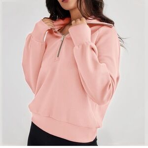 Women's Pink Half-Zip Sweatshirt